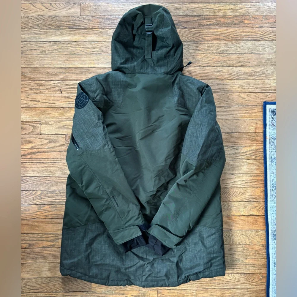 Men's Avalanche Snowboard Green Hooded Jacket L - Picture 2 of 8